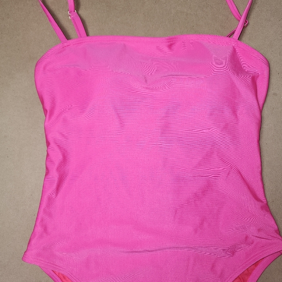 NWT, neon rose one piece swimsuit, Medium - Picture 3 of 10
